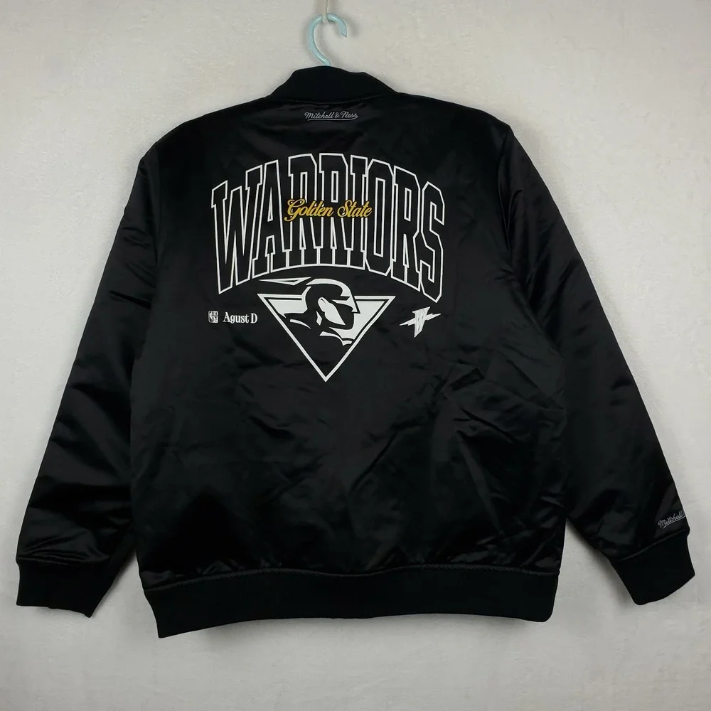 Suga BST GS Warriors Mitchell & Ness NBA XL XLarge Jacket‎ Agust D Collab NWT